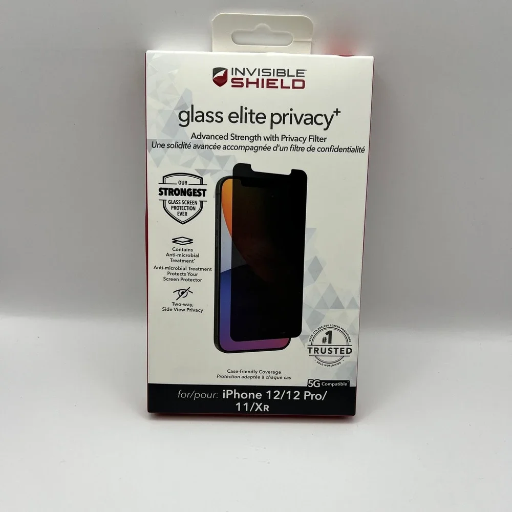ZAGG InvisibleShield Glass Elite Privacy Screen Protector iPhone 12 12 Pro 11 XR